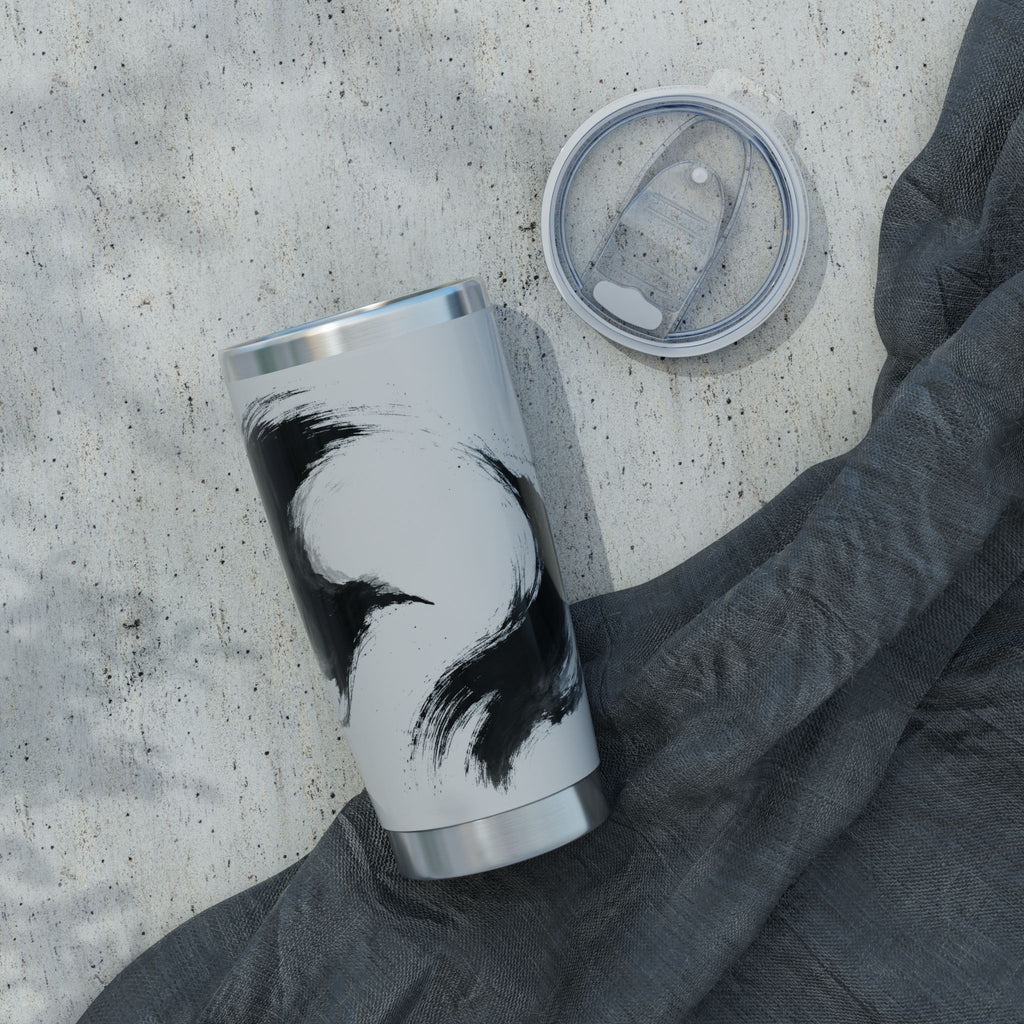 Travel Cup of Opposing Currents - Original Abstract Ink Art by Xuan Printify